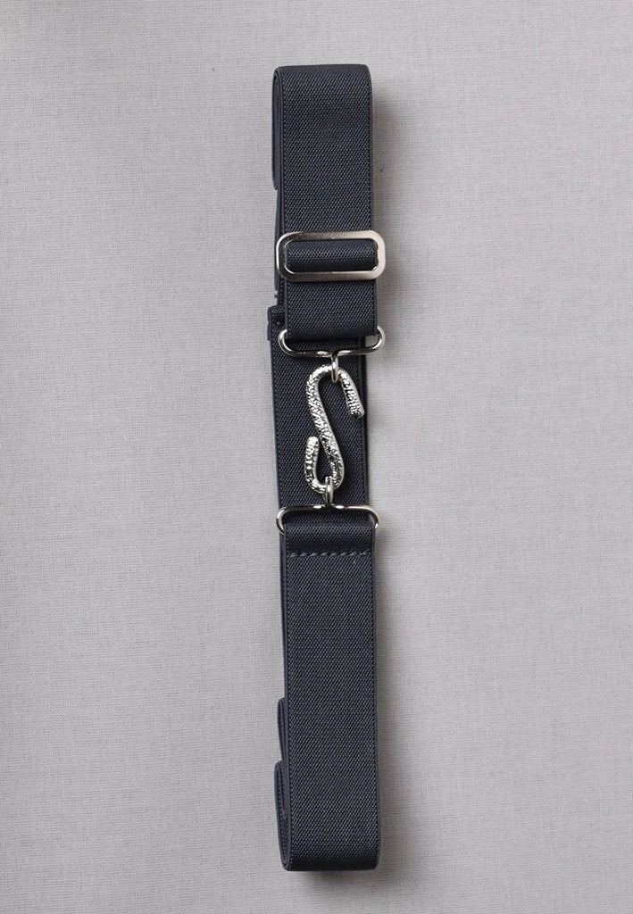 Elasticated Snake Belts (BR750) - Dark Grey