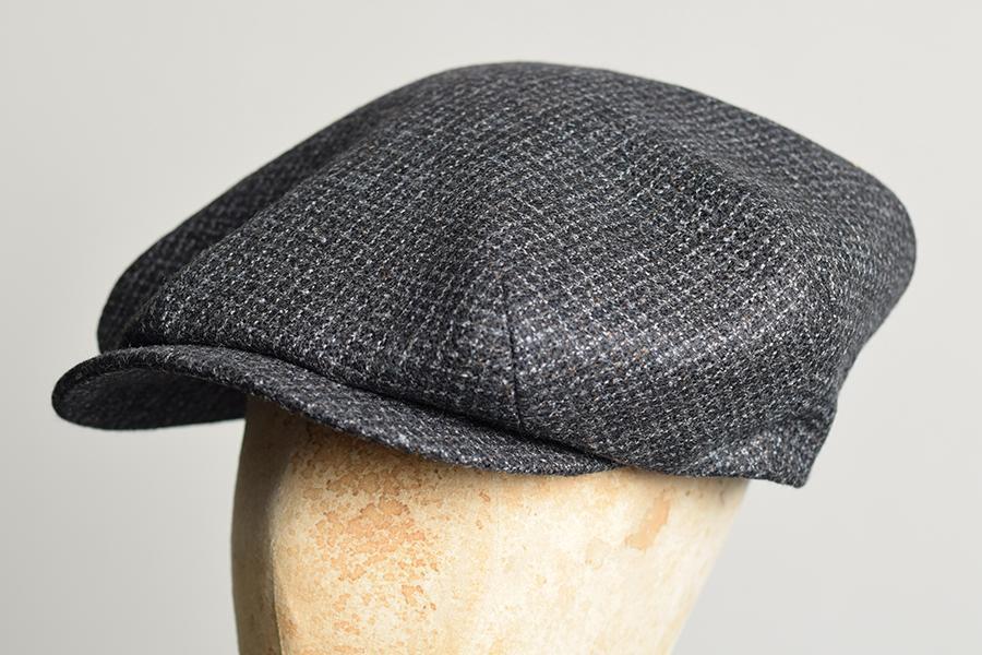 1930's Tweed Cap (HA139) - Dark Grey Check