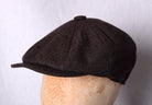 Standard Eight Piece Cap (HA137) - Dark Brown Herringbone