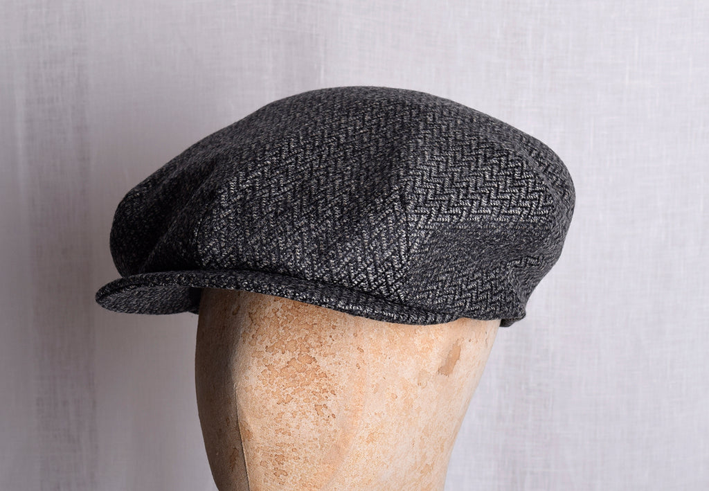 1930's Tweed Cap (HA139) - Grey Zig Zag