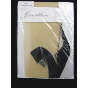 Jonathan Aston Seamed Tights (JA119) - Natural /  Black