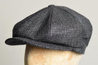 Standard Eight Piece Cap (HA137) - Grey / Brown Check
