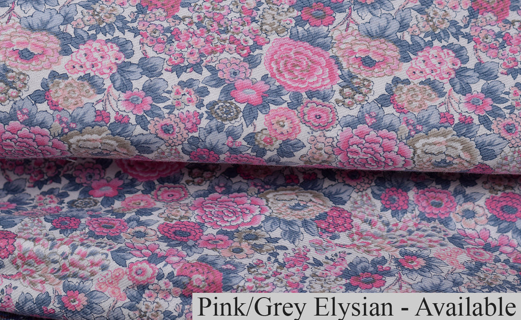 Vintage Liberty Print Ladies Dressing Gown (NW520) - Pink/Grey Elysian
