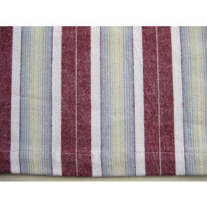 Traditional Striped Flannelette Nightshirts (NW430) - Wine / Grey Stripe