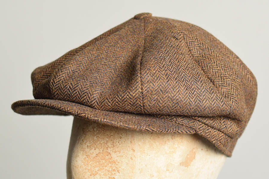 Standard Eight Piece Cap (HA137) - Russet Herringbone