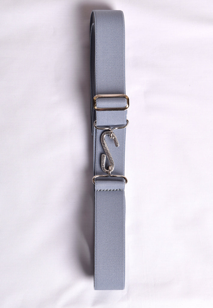 Elasticated Snake Belts (BR750) - Pale Grey