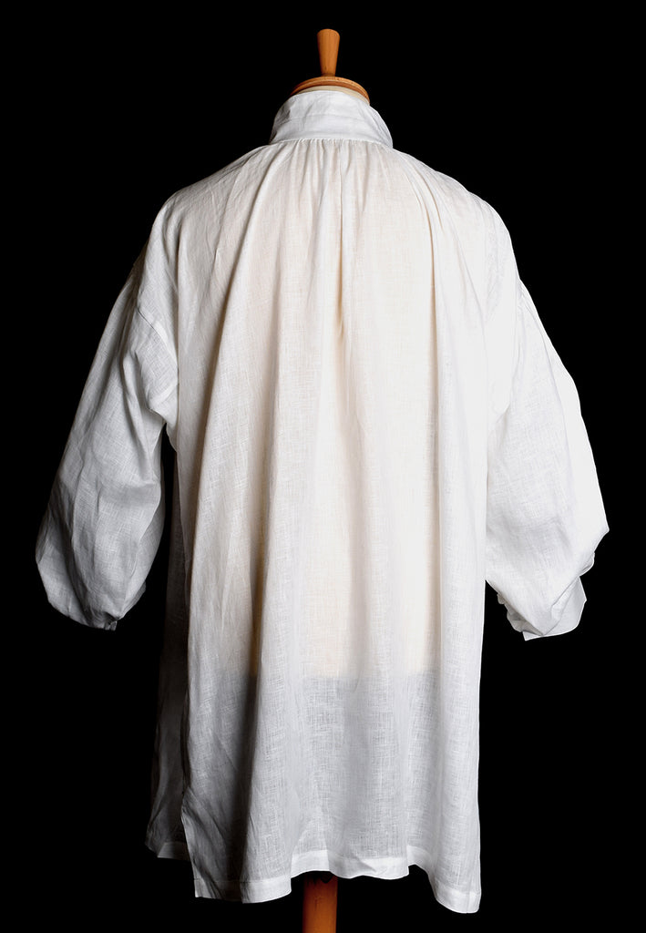 Square Cut Ivory Linen C18th Period Shirt (SH120)