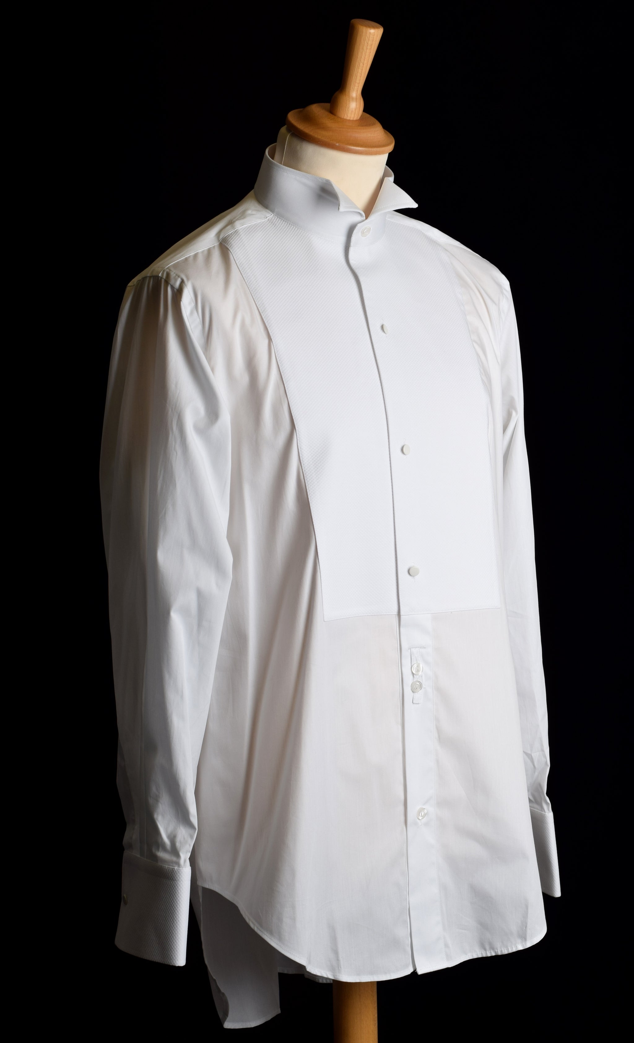 ENFÖLD FRONT-WING SHIRT Wing Collar, Pleated Front Tuxedo Shirt by Dobell | Dobell