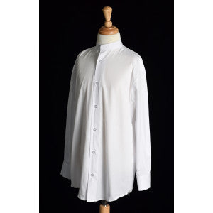 Boy's Collarless White Poplin Tunic Shirt (SH201)