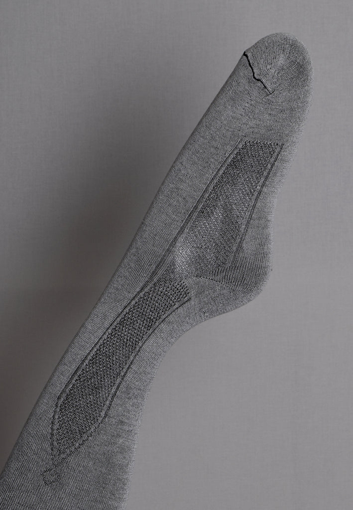 Clocked Silk Stockings (SO153) - Charcoal Grey