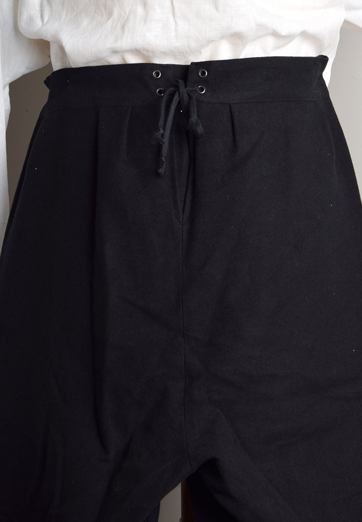 C18th Formal Knee Breeches (TR210) - Back of Black