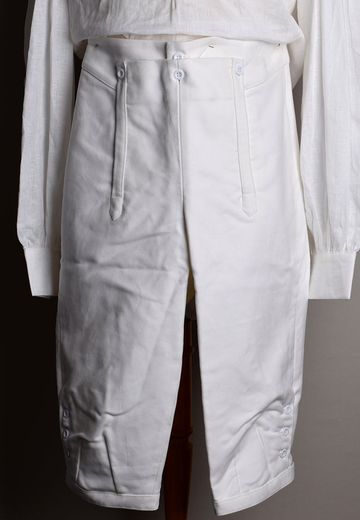 C18th Formal Knee Breeches (TR210) - White