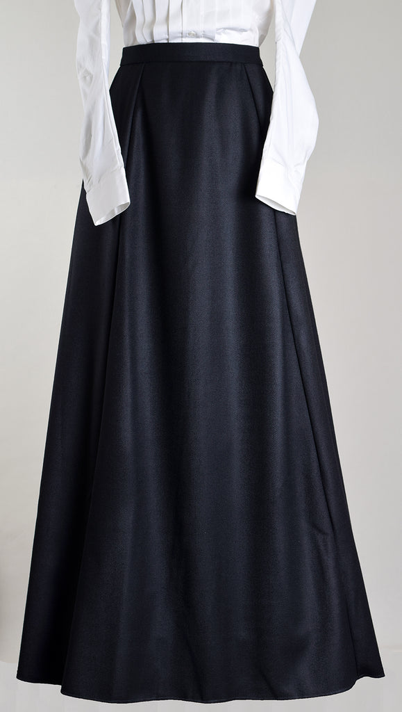 Edwardian Ladies Skirt (SK100) - Black Wool