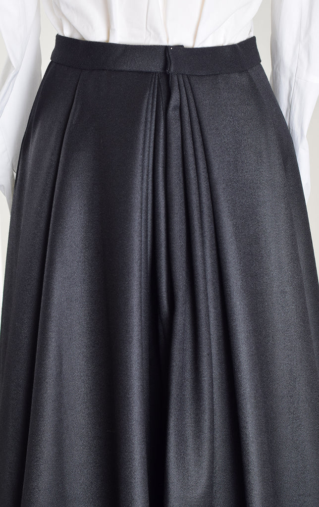 Edwardian Ladies Skirt (SK100) - Black Wool