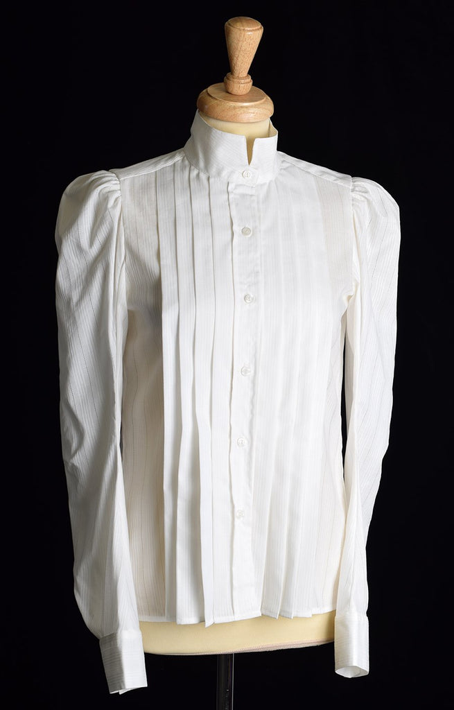 Ladies Victorian Blouse (BL001) - Self Stripe Voile