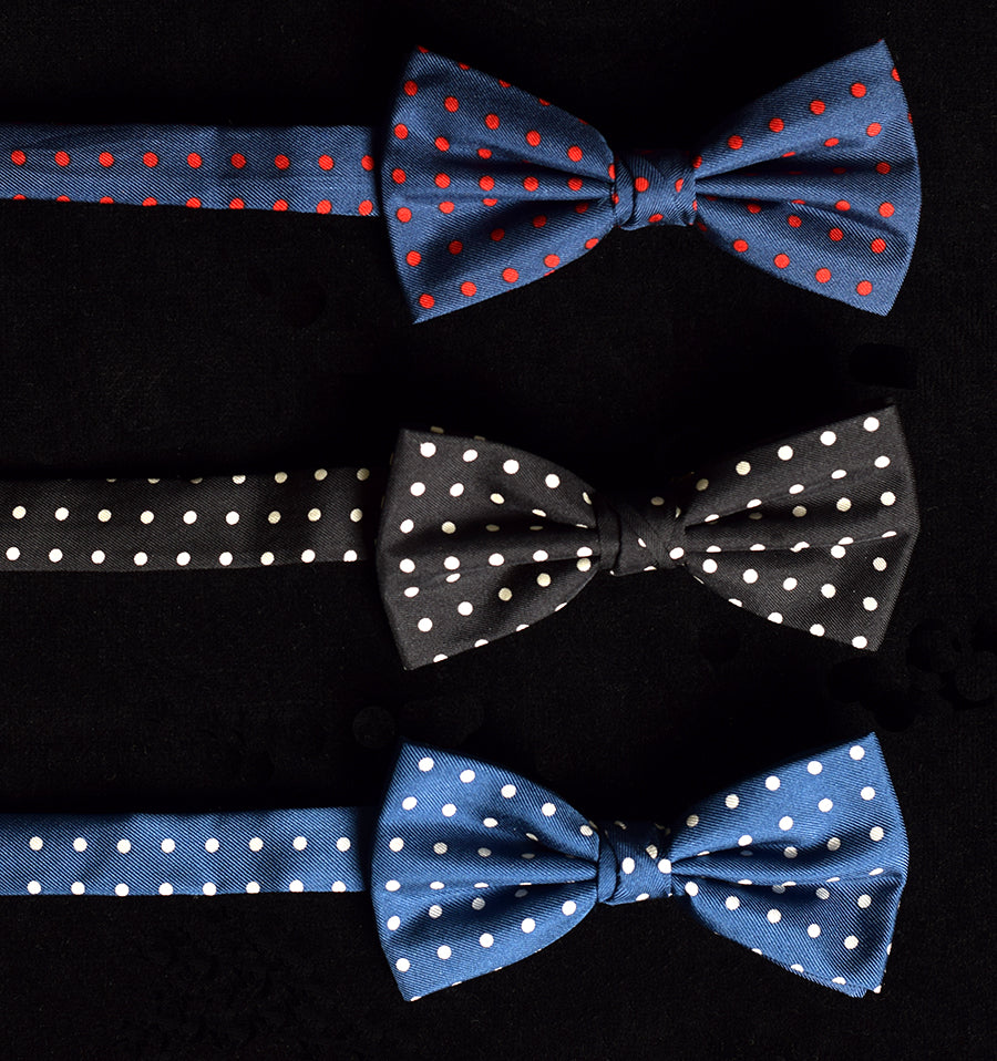 Polka Dot Silk Bow Tie - Ready Tied (CR5761)