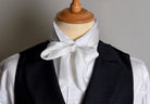 White Victorian Silk Bow Tie (CR562W)