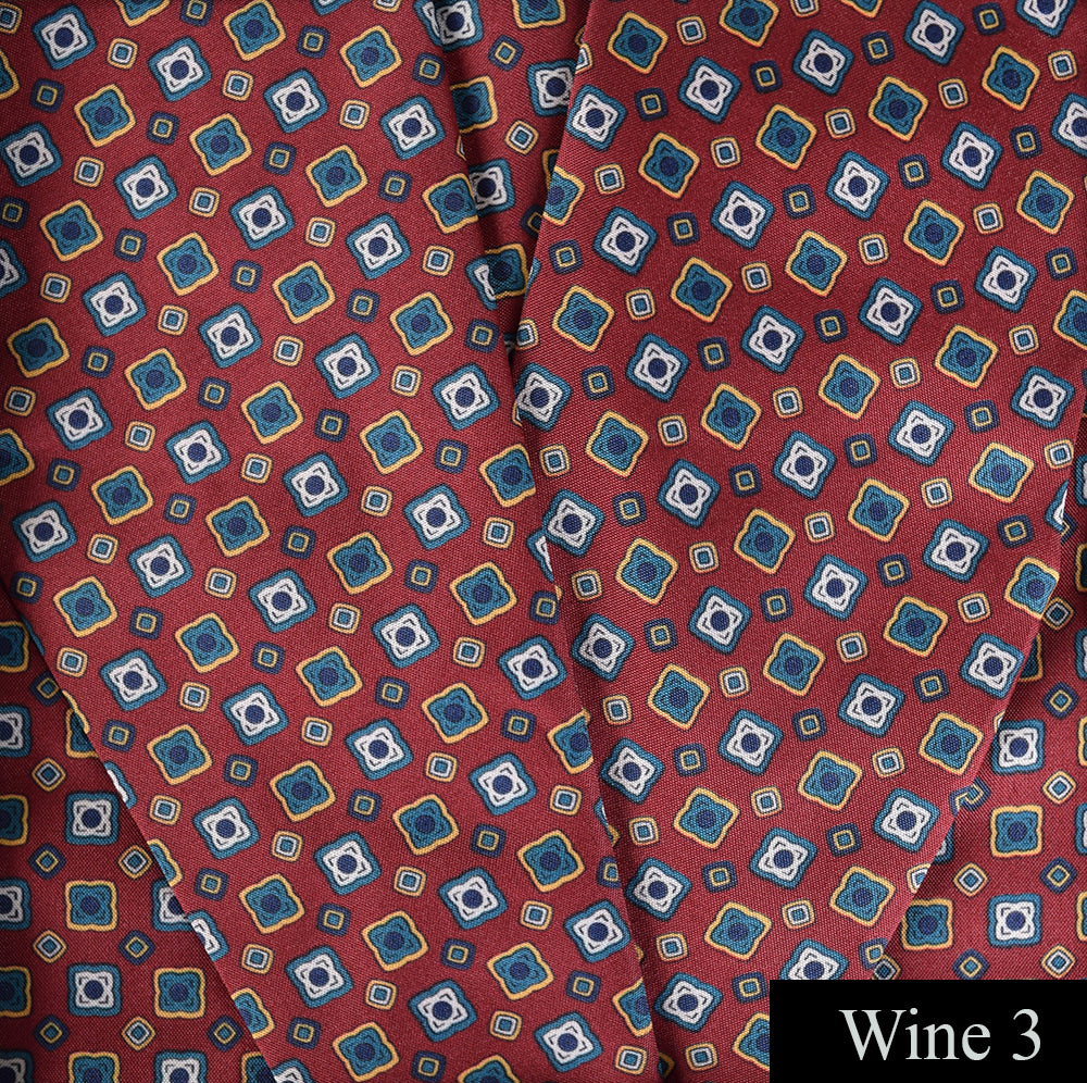 Silky Patterned Dressing Gown (NW500) - Wine 3