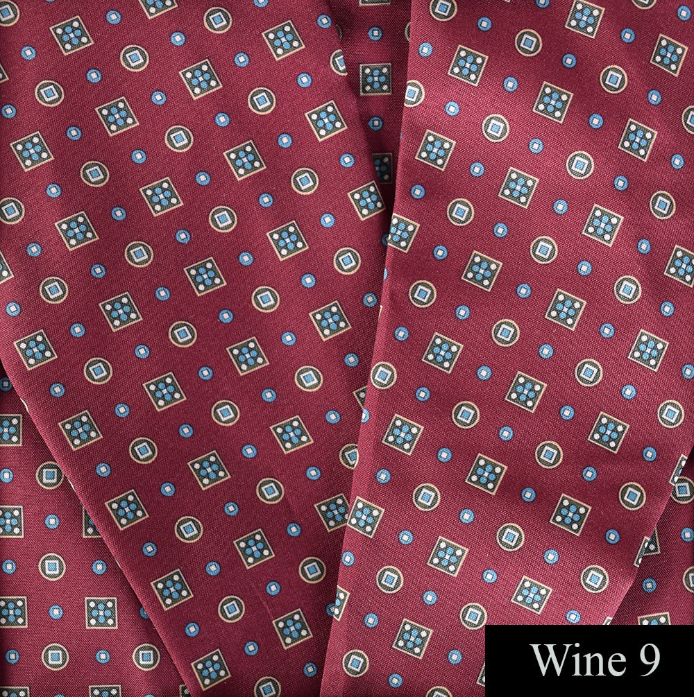 Silky Patterned Dressing Gown (NW500) - Wine 9