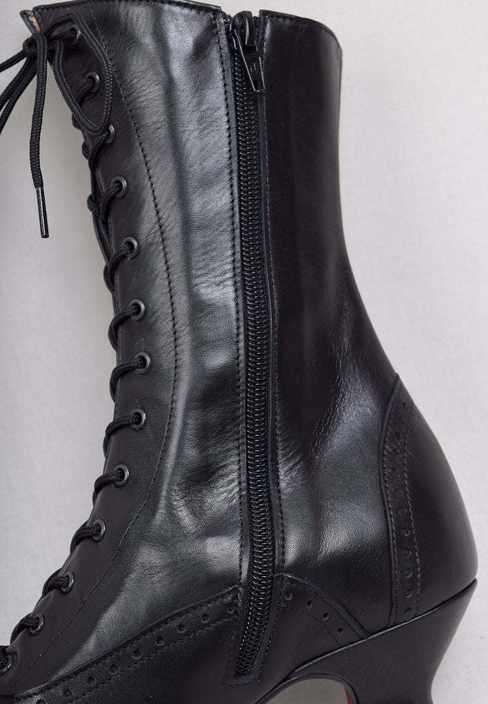 Victorian Side Zip Leather Boots (SP1910Z)