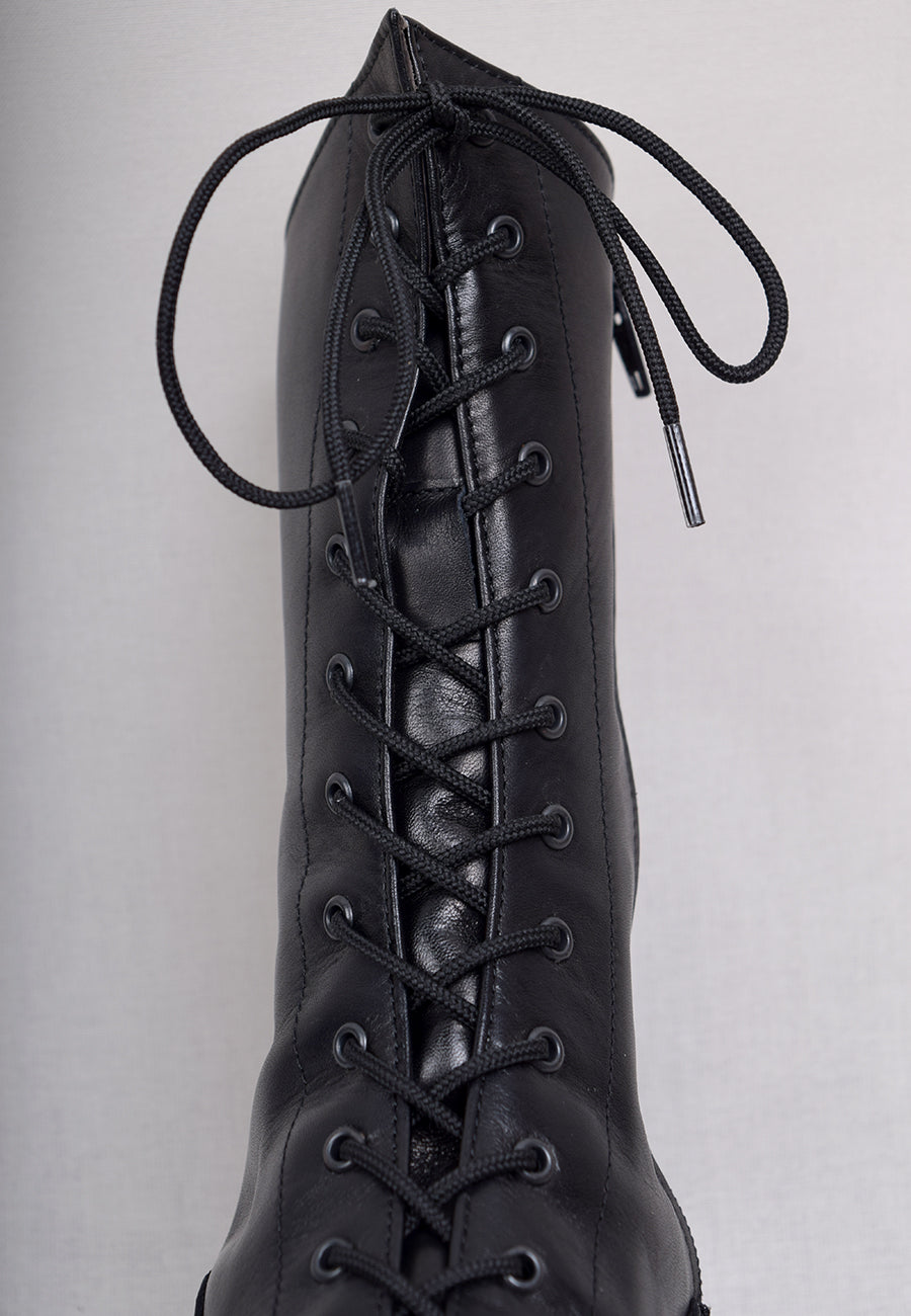 Victorian Side Zip Leather Boots (SP1910Z)